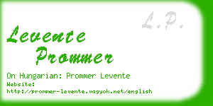 levente prommer business card
